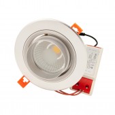 Spot encastrable 30W LED COB Citizen orientable blanc pur D140x125mm découpe 125mm