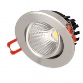 Spot encastrable 5W LED COB Citizen orientable blanc chaud alu clair