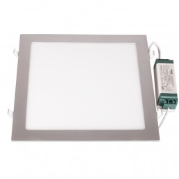 Panneau LED encastrable 24W carré 300X300X13mm blanc pur 840 alu clair