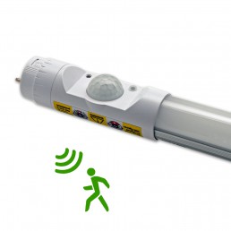Tube LED T8 18W 120cm 120° détecteur de présence IR + Temporisation réglable blanc pur