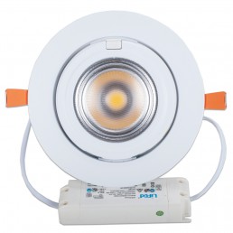 Spot encastrable 40W LED COB Citizen orientable 24° banc pur