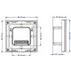 Dimensions du variateur émetteur RF tactile mural multi zones + DMX512