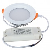 Spot encastrable 9W LED SMD2835 Samsung 4000°K 120° Ra80 0-10V dimmable D110x40mm découpe 90mm