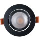 Spot encastrable 12W LED COB orientable lumière blanc chaud Ra 97 alimentation Lifud incluse D90x70mm 