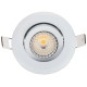 Spot encastrable 8W LED COB orientable blanc chaud Ra97 alimentation Boke 0-10V dimmable incluse D90x80mm découpe 70mm