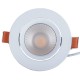 Spot encastrable 12W LED COB orientable lumière blanc chaud Ra 97 alimentation Lifud incluse D90x70mm 