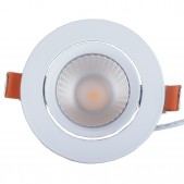 Spot encastrable 12W LED COB orientable blanc pur Ra90 alimentation Lifud incluse D110x85mm découpe 90mm