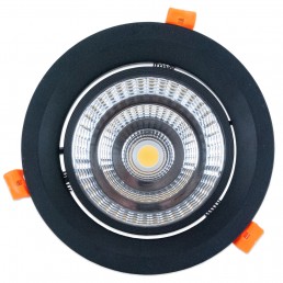 Spot encastrable 35W LED COB Citizen Orientable blanc pur 840 D168x120mm découpe 145-150mm