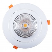Spot encastrable 40W LED COB Citizen (1210) orientable blanc pur Ra90 60° D194x129mm découpe 160-175mm alimentation Boke incluse