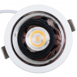 Spot encastrable 1x10W LED COB Cree blanc pur 50° Ra80 alimentation Boke non-dimmable D85x55mm découpe 70-78mm