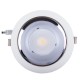 Spot encastrable 15W LED COB orientable blanc pur Ra94 alimentation 0-10V dimmable 60° D140x80mm découpe 125mm