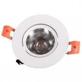 Spot encastrable 7W LED COB orientable 60° Ra90 D85x60mm découpe 69mm