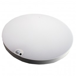 Plafonnier rond LED 18W PIR 0-100%/10-100% temporisation 30/180s et 5 CCT 4 puissances réglable 230x39mm applique/encastrable
