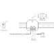 Schema de connexion module variateur récepteur 230V RF + push dim. 1 canal pour bande led haute tension