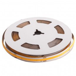 Bande LED 75W 15W/m 24V IP20 COB (480 smd/m) 5M 100lm/W IRC90 largeur 10mm IP20