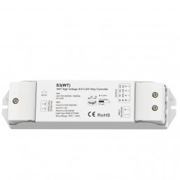 Contrôleur récepteur variateur 230V AC 1A x 3 canaux + Wi-Fi + push dim.(Tuya)