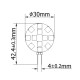 Schéma-dimension- Ampoule-G4-led-2.88W-ronde-12-SMD5050