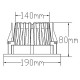 Schéma-dimensions-Spot-led-encastrable-downlight-20W-SMD5630