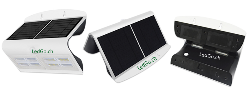 Projecteur led solaire puissant 6.8W IP65 incurvé
